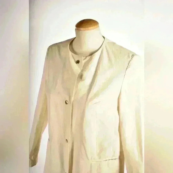 MARNI SS17 Beige Ecru Cotton Poplin Unlined Lightweight Trench 42EU Medium Italy - Picture 4 of 11